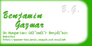 benjamin gazmar business card